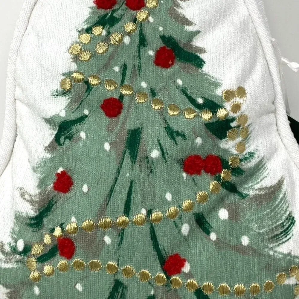 Hallmark Novelty Christmas Holiday Tree Decorative Accent Pillow Green